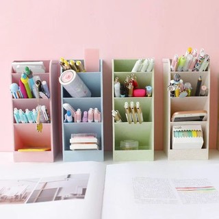 Kệ bút 4 tầng để bàn nhỏ nhắn decor bàn học K114, hộp bút đựng đồ dùng học tập trang trí góc học tập