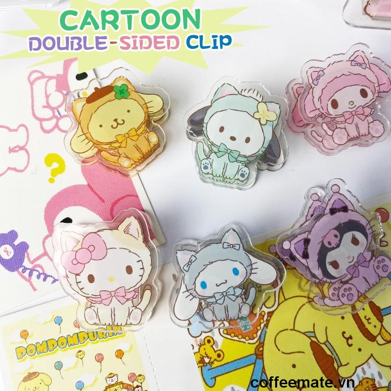 ⚡Kẹp Giấy Ghi Chú Bằng Acrylic Hai Mặt Hình Mèo Sanrio