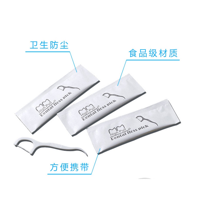 Floss Gậy Túi Vệ Sinh Răng Cưa Dễ Dàng Mang Theo Cho Khách Sạn Và Nhà Hàng
