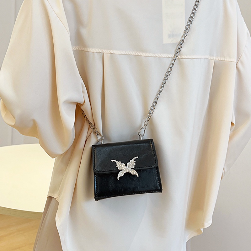 Túi đeo chéo bướm cao cấp Mới mini nữ túi xách đơn giản thời trang chuỗi vai đơn lẻ