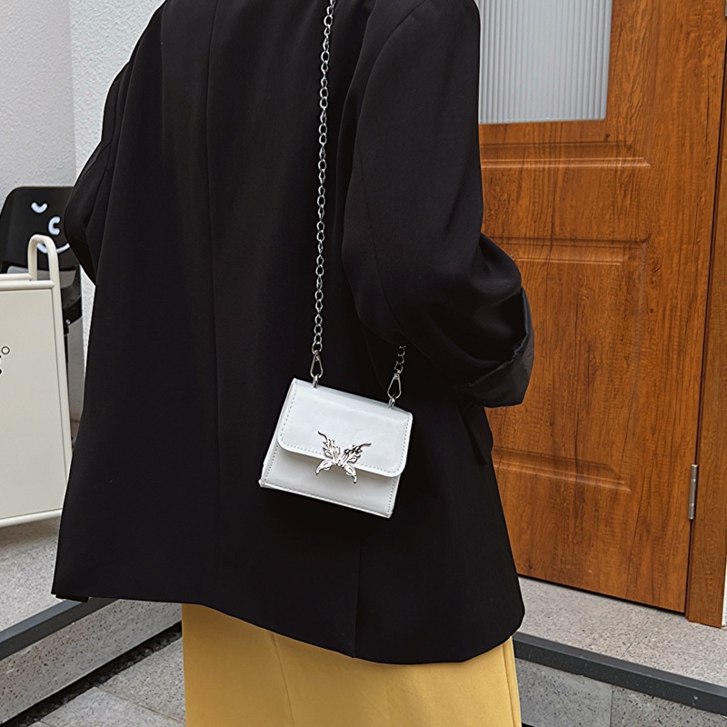 Túi đeo chéo bướm cao cấp Mới mini nữ túi xách đơn giản thời trang chuỗi vai đơn lẻ