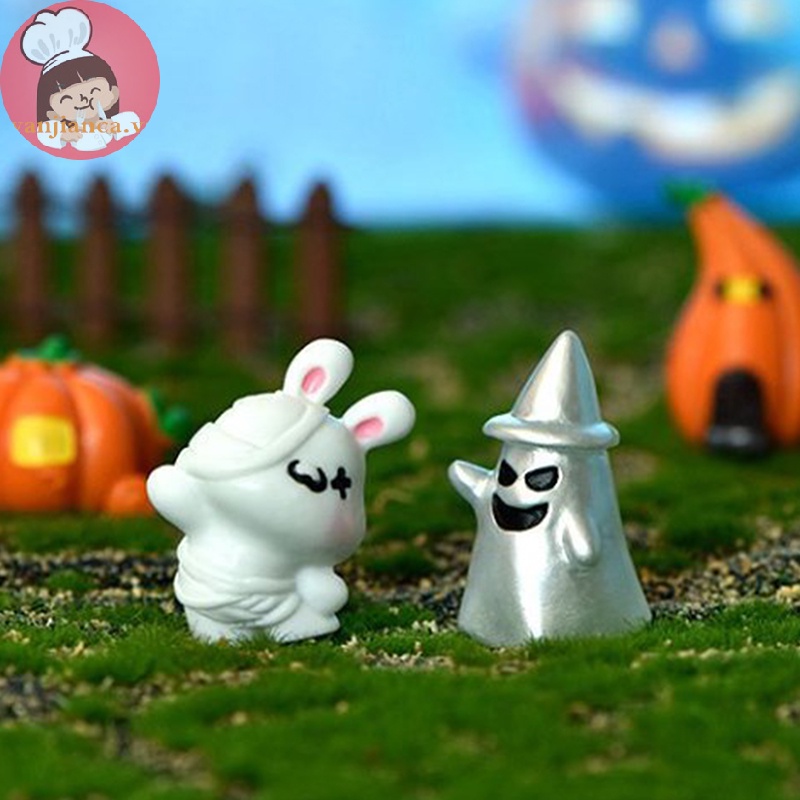 Yanca 1 Mô Hình Bí Ngô Ma Cà Rồng halloween mini Bằng Nhựa resin Thủ Công Trang Trí Nhà Cửa vn