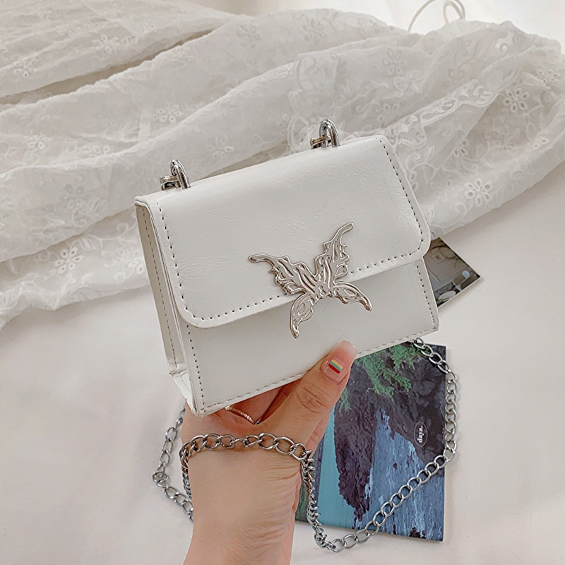 Túi đeo chéo bướm cao cấp Mới mini nữ túi xách đơn giản thời trang chuỗi vai đơn lẻ