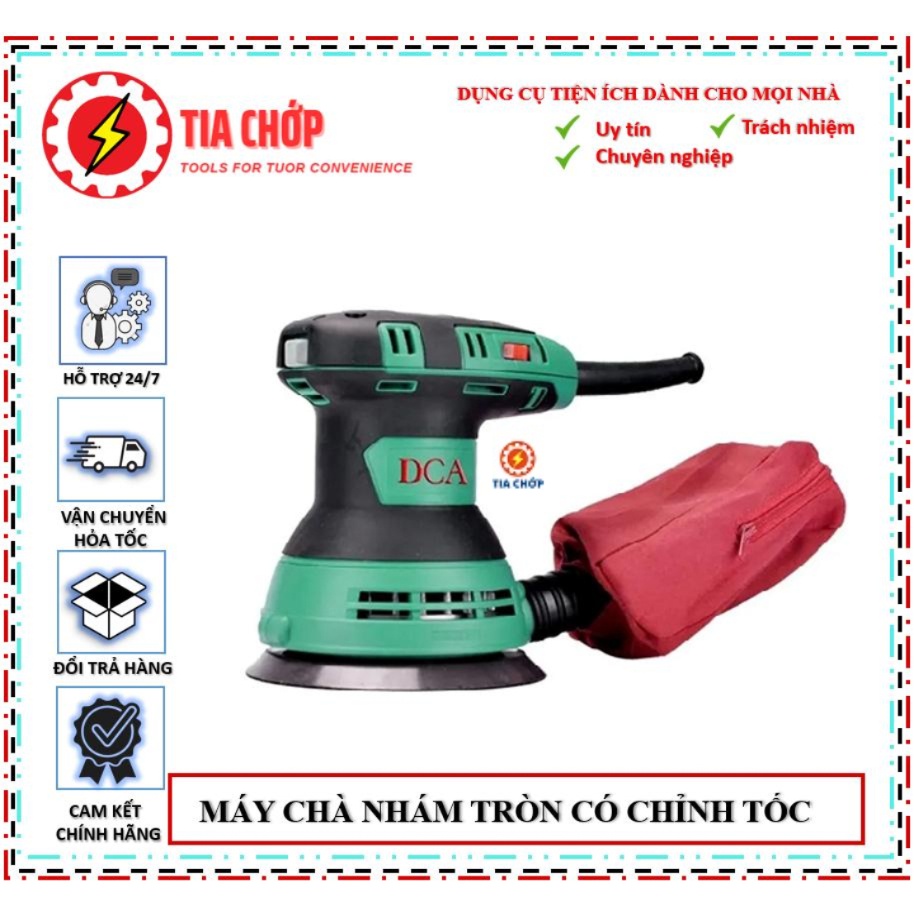 Máy chà nhám tròn DCA 125mm ASA125 Có chỉnh tốc