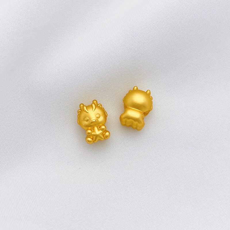 Spacer Hạt Xỏ Vòng Tay / Dây Chuyền Hình Rồng Màu Vàng Đồng Phương Pháp Thủ Công diy