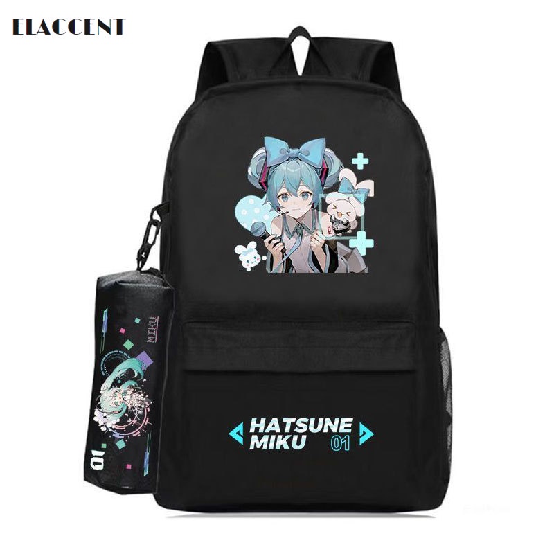 Elacent Balo Đi Học Giảm Sức Chứa Lớn Hình hatsune miku Cho Bé Từ 1 Đến 3 Tuổi Ốp