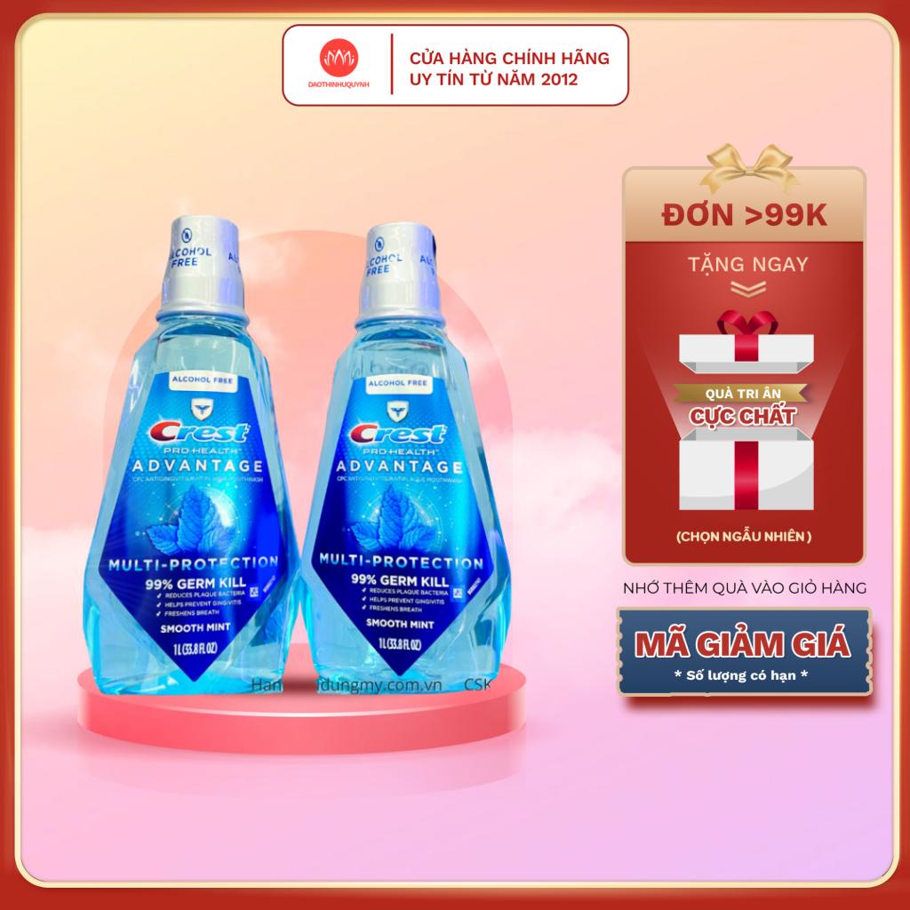 Nước Súc Miệng Trắng Răng Làm Thơm Miệng Crest Pro Health 1 lít