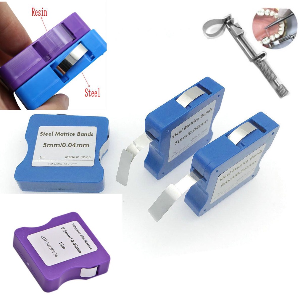 Dental Vòng matrix Bằng Thép Không Gỉ 5mm / 6mm / 7mm 9.5mm