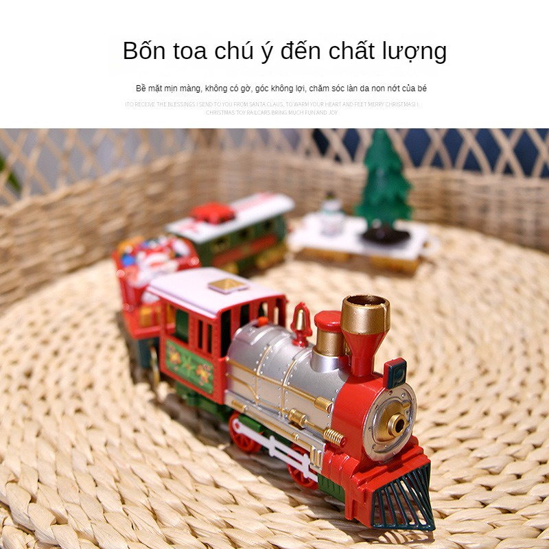 Đồ Chơi Xe Lửa Chạy Bằng Điện Phong Cách Giáng Sinh Cho Trẻ Em