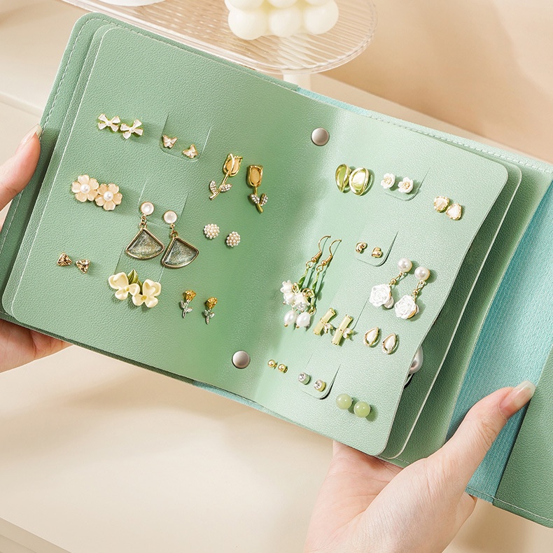 Sổ Đựng Trang Sức Bằng Da pu Sức Chứa Lớn Tiện Dụng