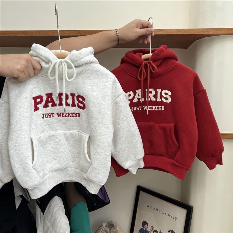 Áo Nỉ Có Mũ Trùm Thời Trang Thu Đông Phong Cách Mới 2023 Dành Cho Bé Trai Bé Gái