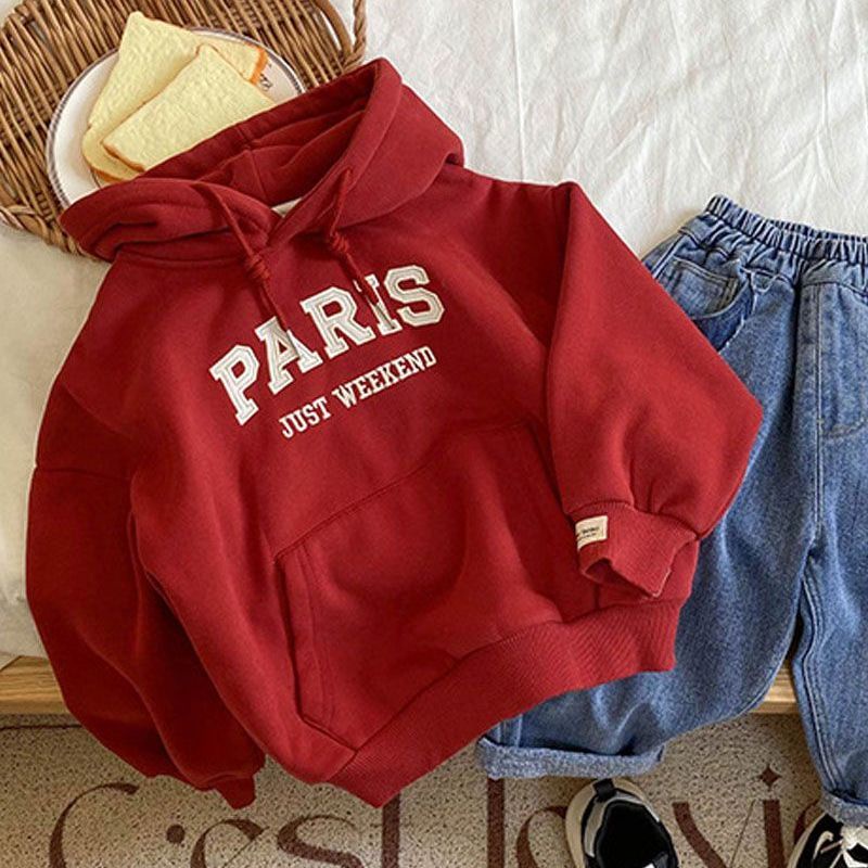 Áo Nỉ Có Mũ Trùm Thời Trang Thu Đông Phong Cách Mới 2023 Dành Cho Bé Trai Bé Gái