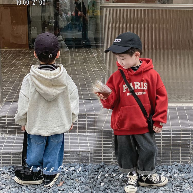 Áo Nỉ Có Mũ Trùm Thời Trang Thu Đông Phong Cách Mới 2023 Dành Cho Bé Trai Bé Gái