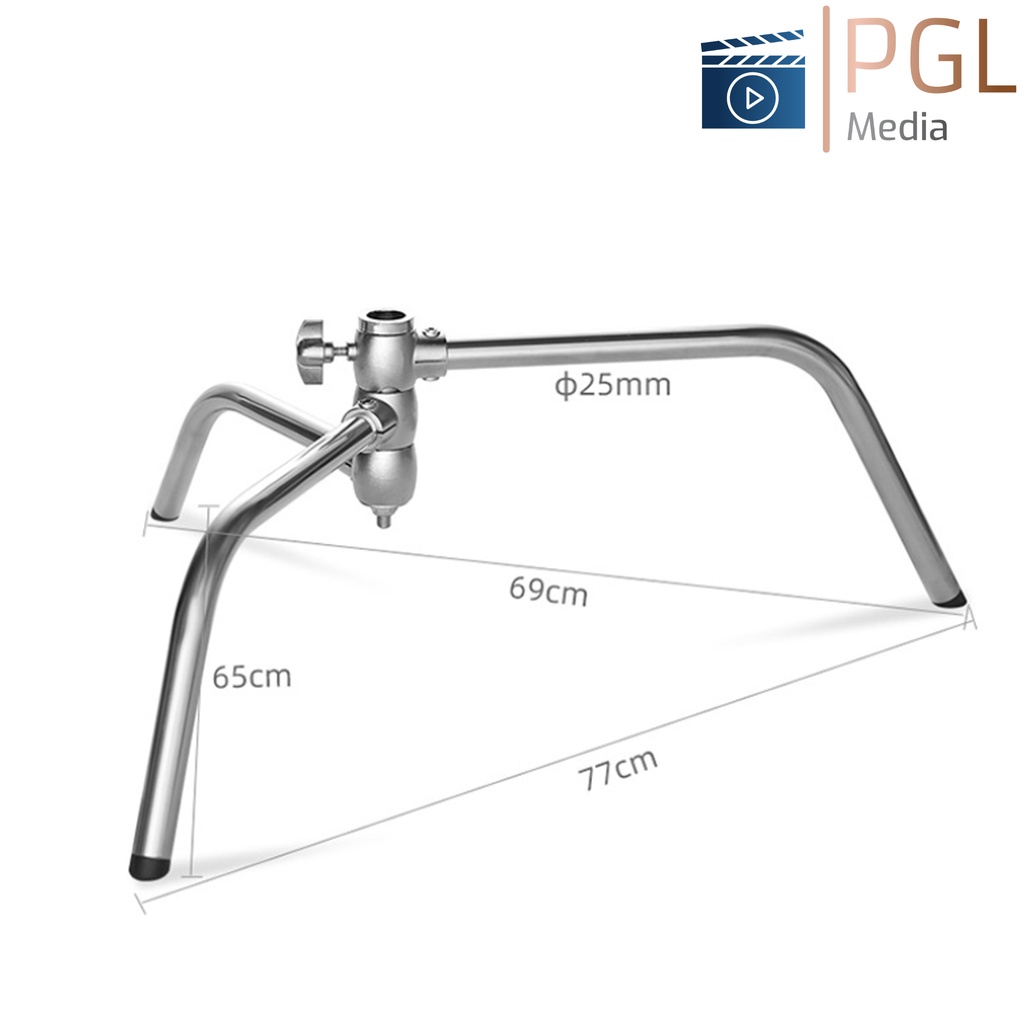 Chân đèn C-Stand 3m3 tải trọng 30kg, dùng cho các loại đèn quay phim và đèn studio cỡ lớn