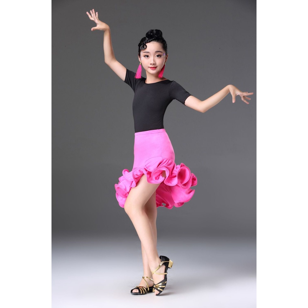 Đầm Khiêu Vũ Nhảy latin Thời Trang Xuân Hè Cho Bé Gái