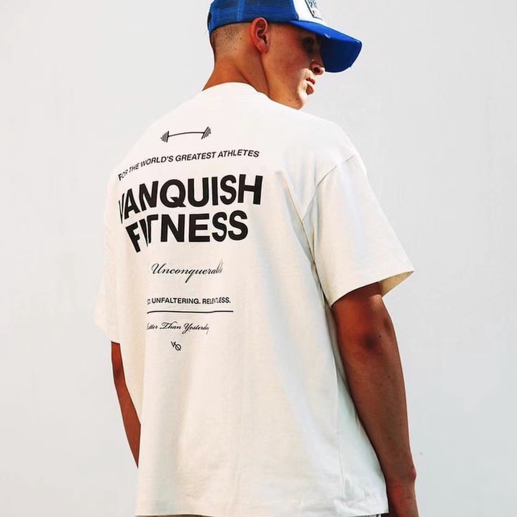 Vanquish Áo Thun Thể Thao Tay Lỡ Dáng Rộng Vải cotton In Họa Tiết Cá Tính Cho Nam Và Nữ