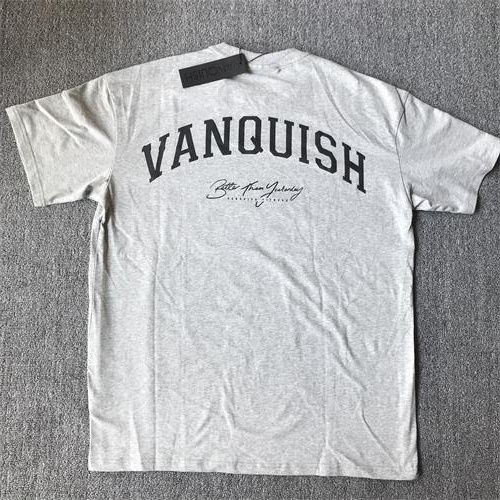 Vanquish Áo Thun Thể Thao Cổ Tròn Tay Lỡ Dáng Rộng Thoải Mái Phong Cách retro Cho Nam Và Nữ