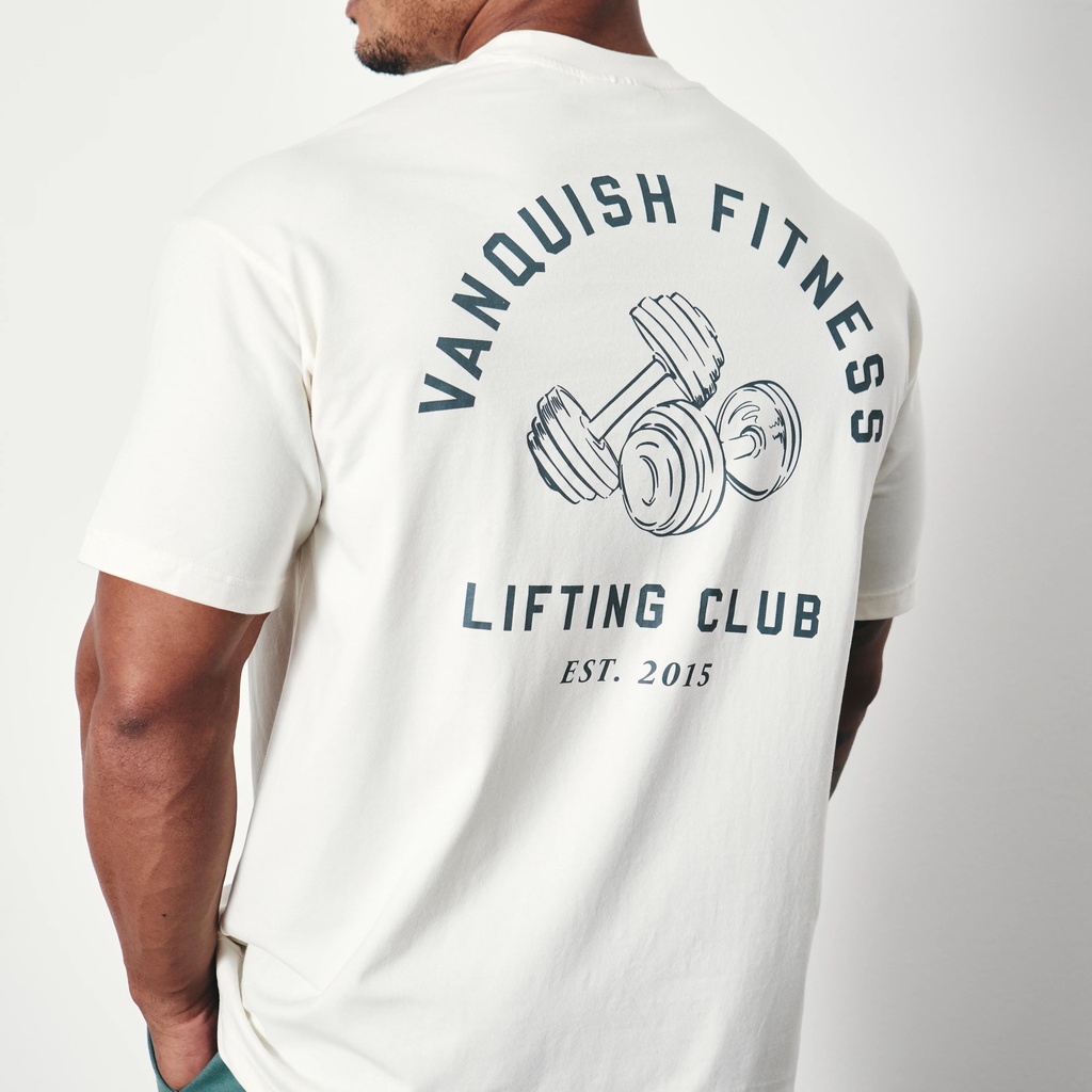 Áo Thun cotton Tay Lỡ In Họa Tiết vanquish Lift club Dáng Rộng Phong Cách Thể Thao