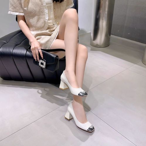 Giày Cao Gót Mũi Vuông Thiết Kế Thoải Mái Thời Trang Mới 2023 Cho Nữ