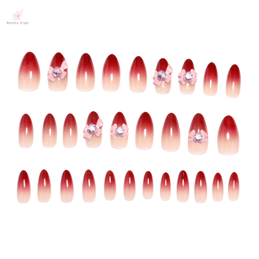 Móng Tay Giả Màu Sắc gradient Chống Thấm Nước Dễ Tẩy Trang