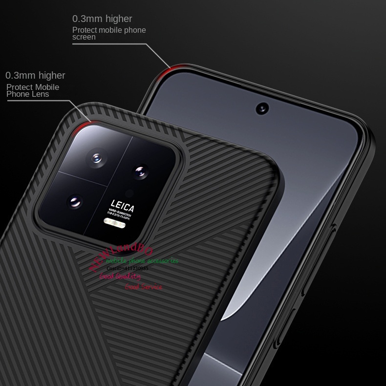 Ốp Điện Thoại Màu Đen Siêu Mỏng Chống Trượt Cho xiaomi 13 13pro mi 13ultra