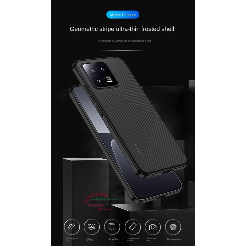 Ốp Điện Thoại Màu Đen Siêu Mỏng Chống Trượt Cho xiaomi 13 13pro mi 13ultra