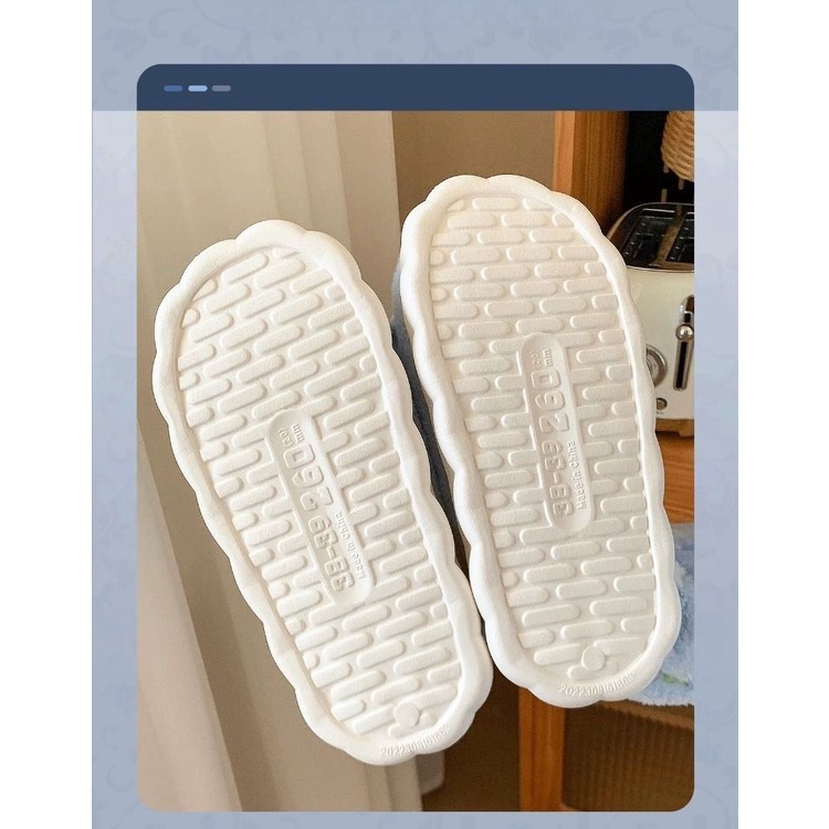 Dép cotton Đi Trong Nhà Đế Dày Thời Trang Thu Đông 2023 Dễ Thương Cho Nữ