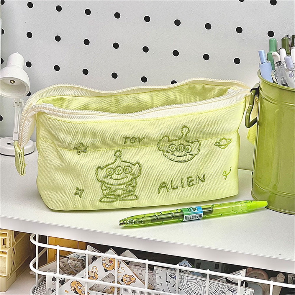 Hộp Văn Phòng Phẩm Dễ Thương Thêu Hoạt Hình Hộp Đựng Bút Chì Phong Cách Nhật Bản Đơn Giản Dung Tích Lớn Túi Đựng Văn Phòng Phẩm Học Sinh Hộp Đựng Bảo Quản Bán chạy