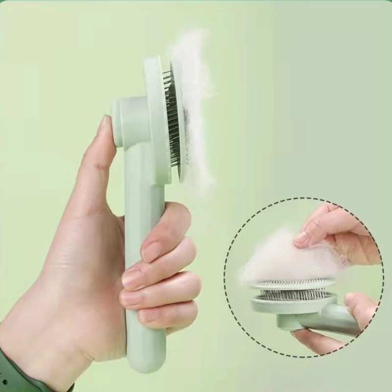 Bàn Chải Lông Xoăn 15 Độ Hút Ẩm Và Uốn Cong Lông Cho Thú Cưng Chó Mèo