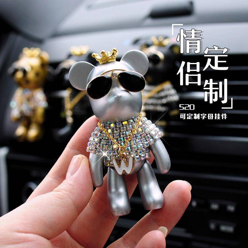 Phụ Kiện Khuếch Tán Hương Thơm Trang Trí Cửa Gió Điều Hòa Xe Hơi, Nước Hoa Ô Tô Hình Gấu Bearbrick Thời Trang