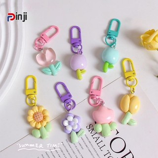 Quà Valentine Móc Khóa Hình Bông Hoa tulip mini Dễ Thương
