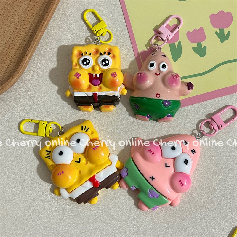 Nucelle Móc Khóa Hình spongebob Dạ Quang Dễ Thương