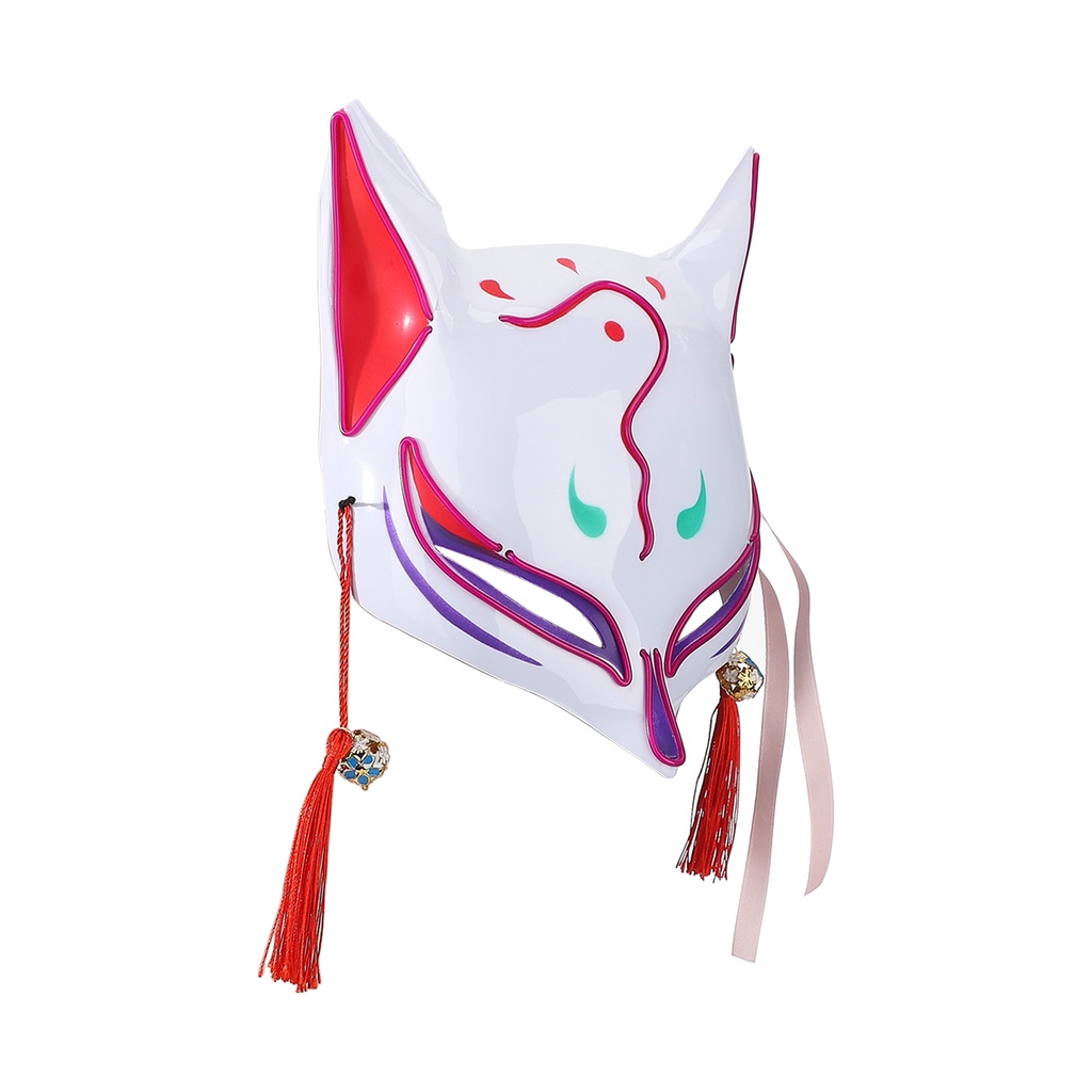 Mặt Nạ Cáo Bằng pvc Màu Tím / Xanh Lá / Đỏ 28 X 17.5Cm Trang Trí Tiệc halloween