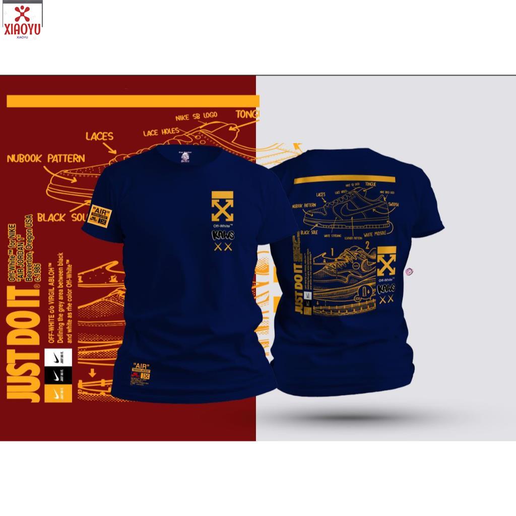 Kaws X Off White Jersey Design Nam Nữ Jersey Unisex Nam Nữ Cổ Tròn