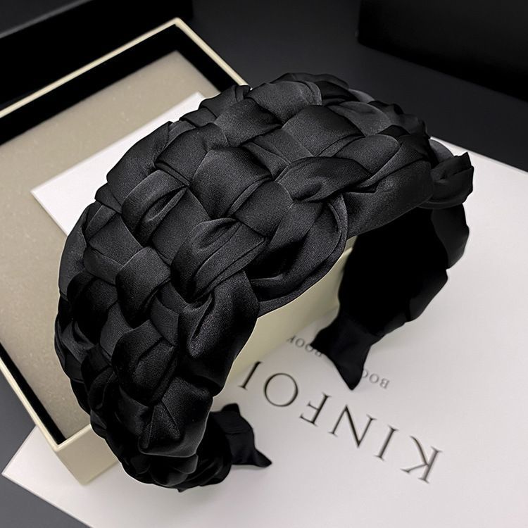 Senna Băng Đô Cài Tóc Siêu Rộng Màu Đen / Trắng Phong Cách Mới Chất Lượng Cao