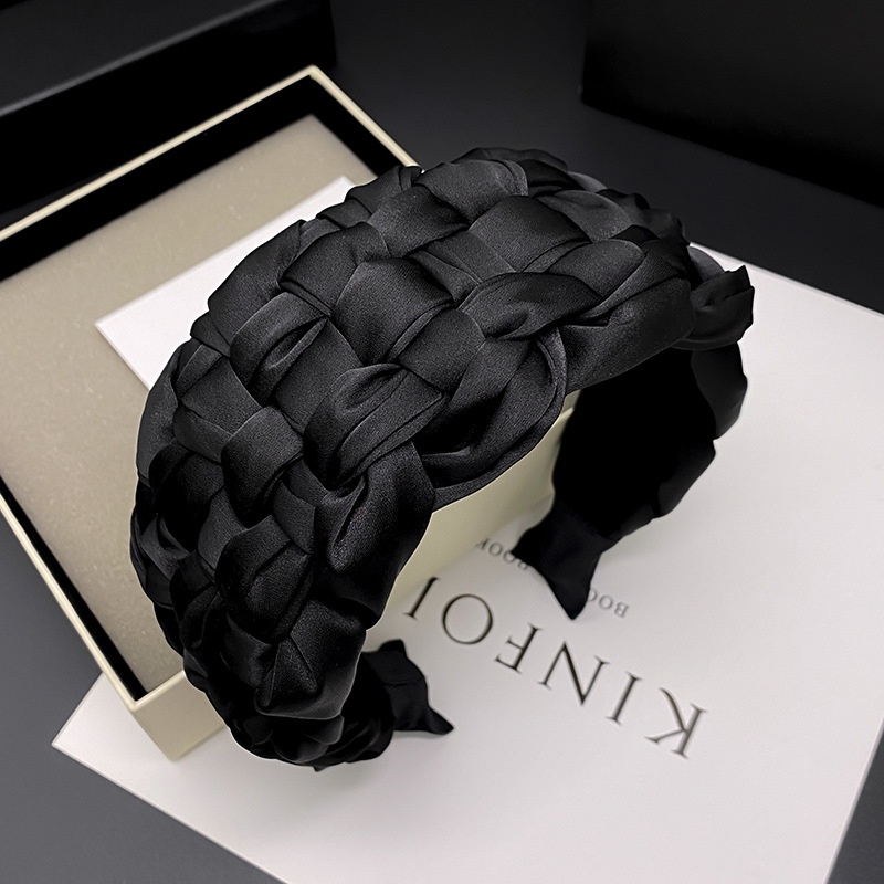 Senna Băng Đô Cài Tóc Siêu Rộng Màu Đen / Trắng Phong Cách Mới Chất Lượng Cao