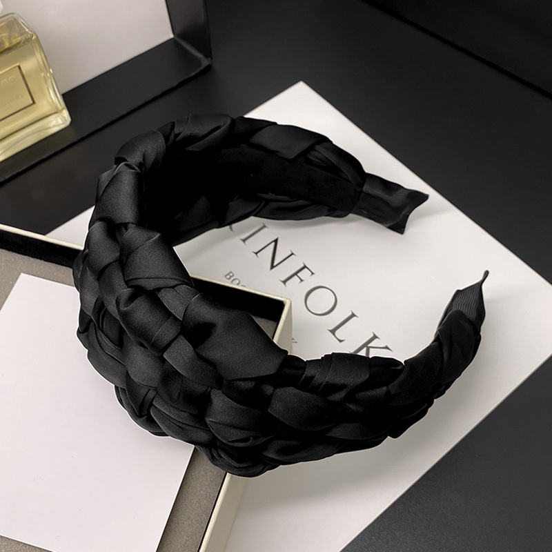 Senna Băng Đô Cài Tóc Siêu Rộng Màu Đen / Trắng Phong Cách Mới Chất Lượng Cao