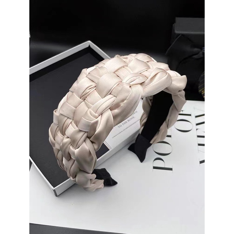 Senna Băng Đô Cài Tóc Siêu Rộng Màu Đen / Trắng Phong Cách Mới Chất Lượng Cao