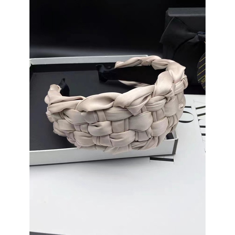 Senna Băng Đô Cài Tóc Siêu Rộng Màu Đen / Trắng Phong Cách Mới Chất Lượng Cao