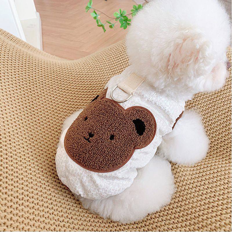 Star Bear Vest Small Dog Schnauzer Pomeranian Winter Teddy Pet Bichon Cat Cat Autumn and Winter Dog Clothes 81NL