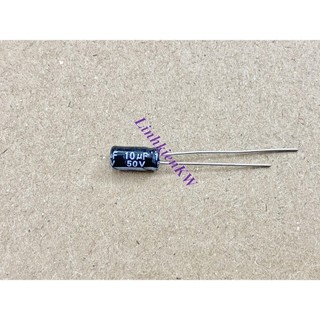 10 cái tụ hóa 10uf 50v mới !