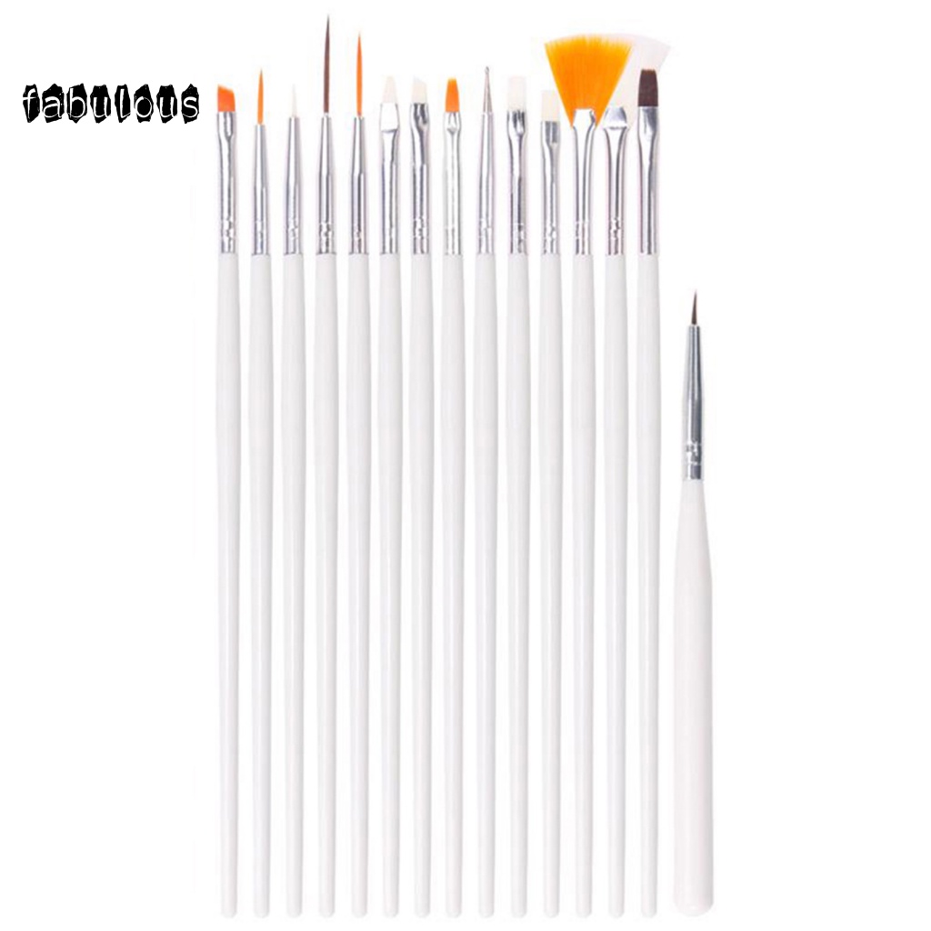 Fab Bộ 15 Cọ Vẽ Móng Tay Chuyên Nghiệp
