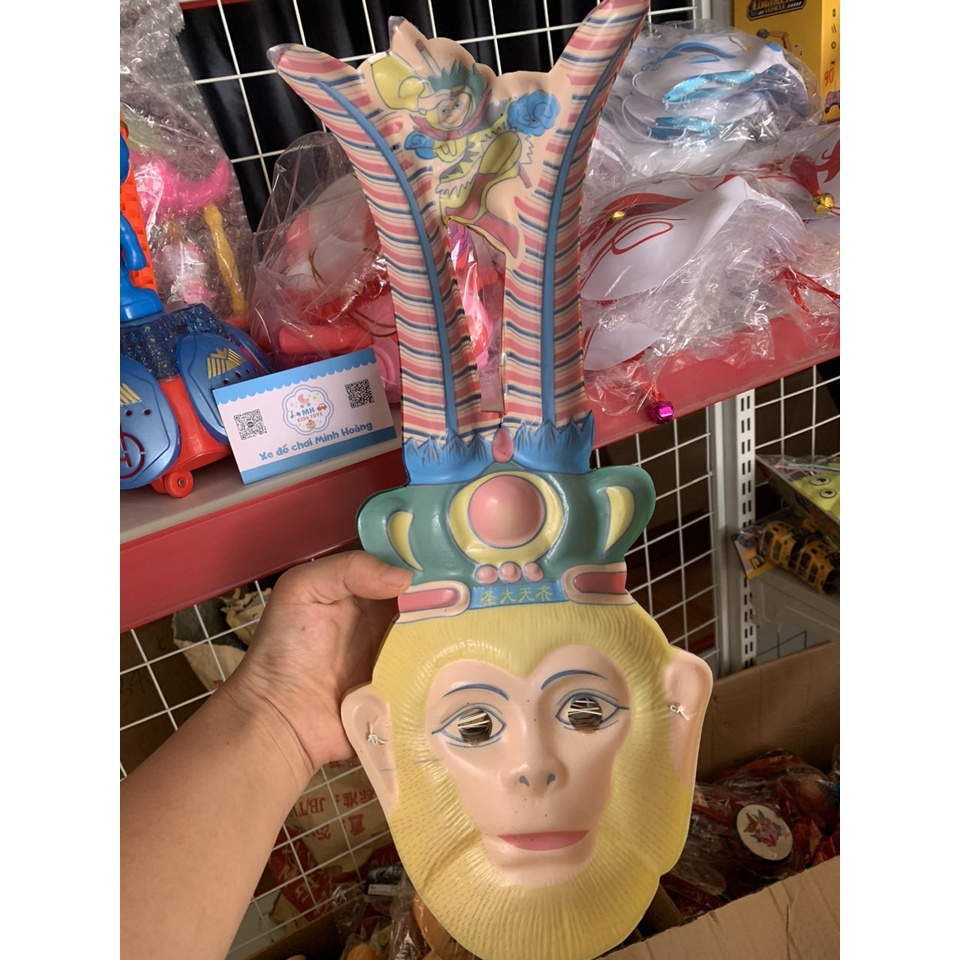 Mặt nạ tôn ngộ không nhựa cho bé hóa trang chơi trung thu