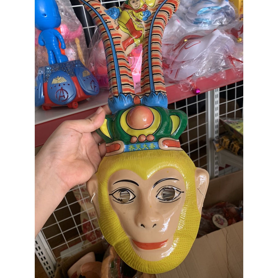 Mặt nạ tôn ngộ không nhựa cho bé hóa trang chơi trung thu