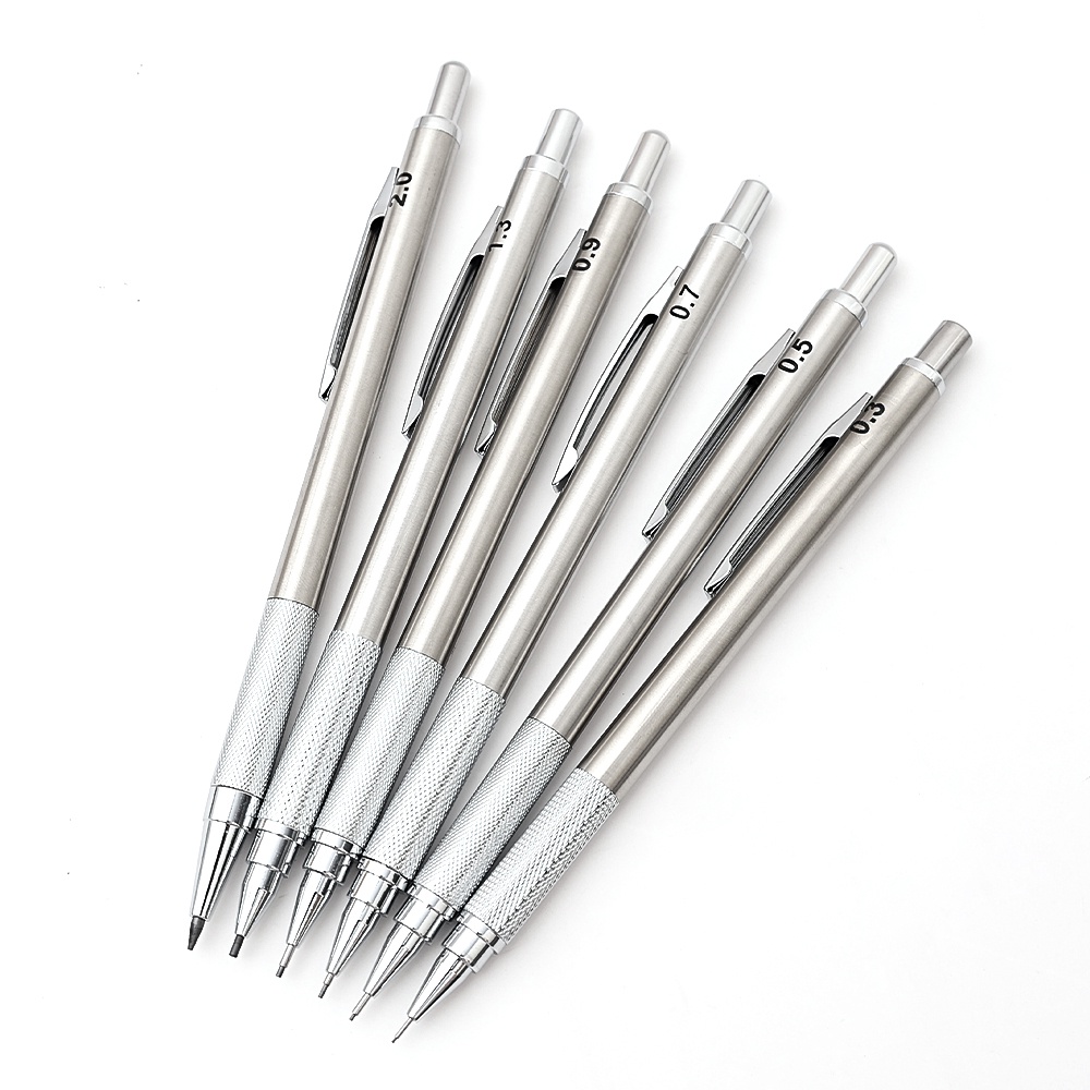 Bút Chì Kim Loại / Bút Chì Cơ Tự Động 0.3 0.5 0.7 0.9 1.3 2.0mm Dành Cho Học Sinh / Văn Phòng