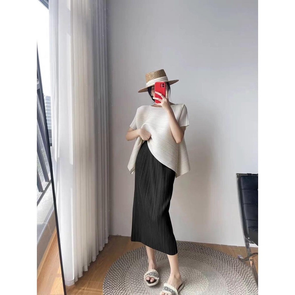 Áo Thun Tay Lỡ Màu Trơn Dáng Rộng Hở Bụng Thời Trang Mùa Hè Cho Nữ