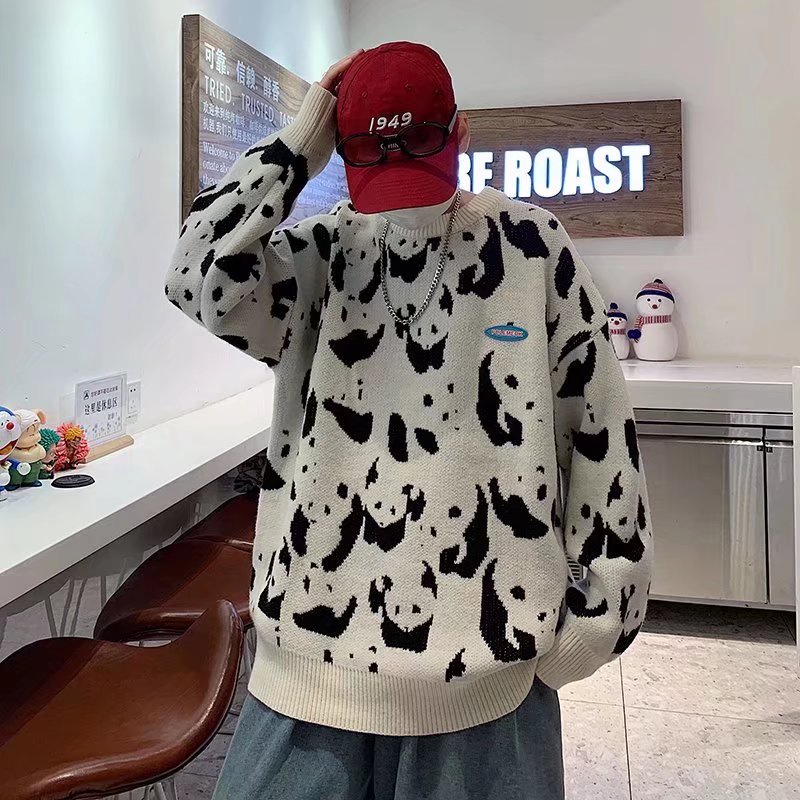 Áo Len Họa Tiết Hoạt Hình Vui Nhộn Cho Nam Và Nữ