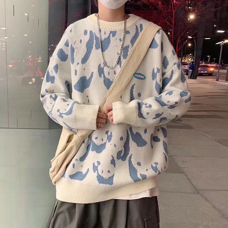 Áo Len Họa Tiết Hoạt Hình Vui Nhộn Cho Nam Và Nữ