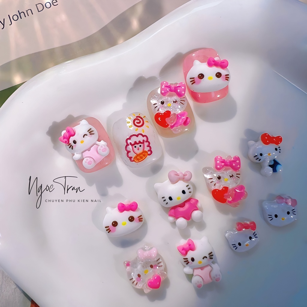 Charm Hoạt Hình HELLO KITTY | Trang Trí Móng Tay