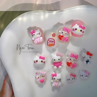 Set 4 Charm Hoạt Hình HELLO KITTY | Trang Trí Móng Tay